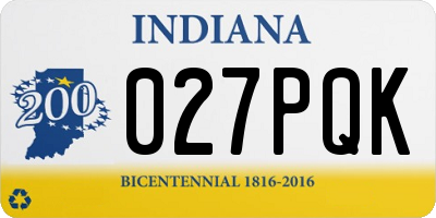 IN license plate 027PQK