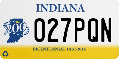 IN license plate 027PQN