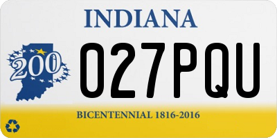 IN license plate 027PQU