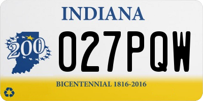 IN license plate 027PQW