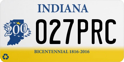 IN license plate 027PRC