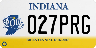 IN license plate 027PRG