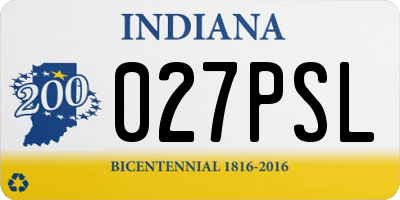 IN license plate 027PSL
