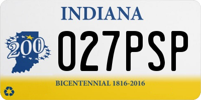IN license plate 027PSP