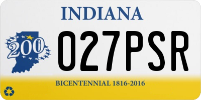 IN license plate 027PSR