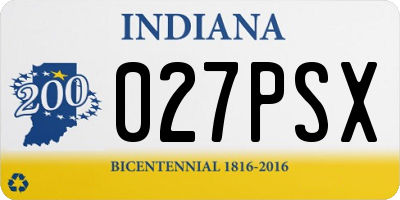 IN license plate 027PSX