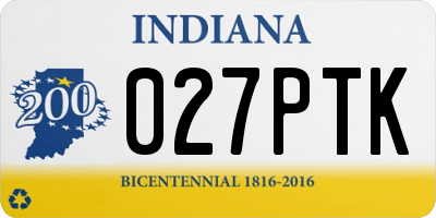 IN license plate 027PTK