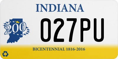 IN license plate 027PU