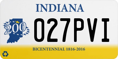 IN license plate 027PVI
