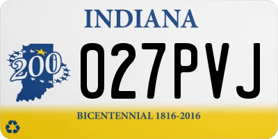 IN license plate 027PVJ