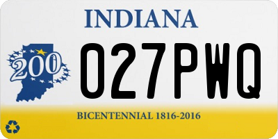 IN license plate 027PWQ