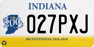 IN license plate 027PXJ