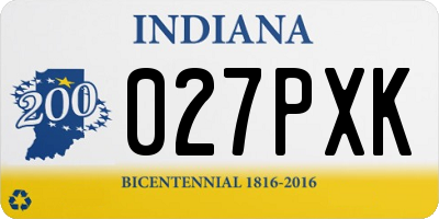 IN license plate 027PXK