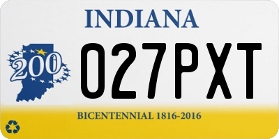 IN license plate 027PXT