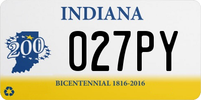 IN license plate 027PY