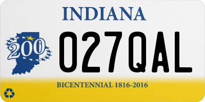 IN license plate 027QAL