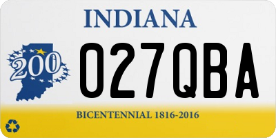 IN license plate 027QBA