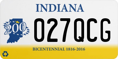 IN license plate 027QCG