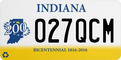 IN license plate 027QCM