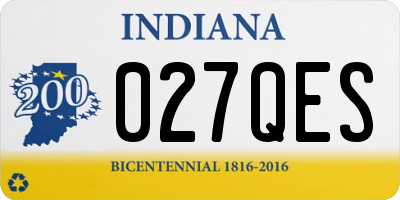 IN license plate 027QES