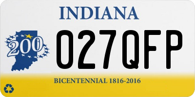 IN license plate 027QFP
