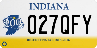 IN license plate 027QFY