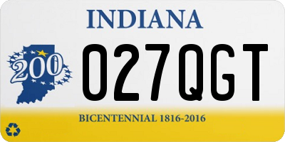 IN license plate 027QGT