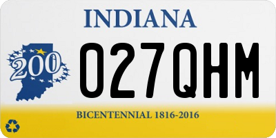 IN license plate 027QHM