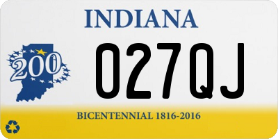 IN license plate 027QJ