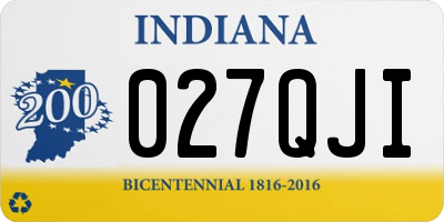 IN license plate 027QJI