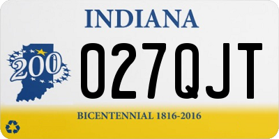 IN license plate 027QJT