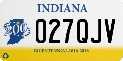 IN license plate 027QJV