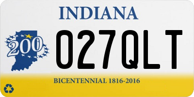 IN license plate 027QLT