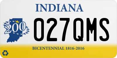 IN license plate 027QMS