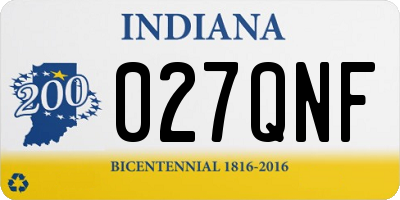 IN license plate 027QNF