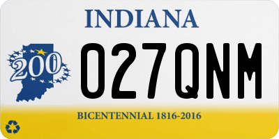 IN license plate 027QNM