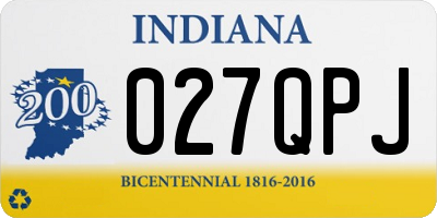 IN license plate 027QPJ