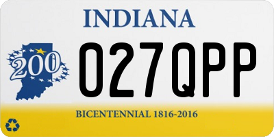 IN license plate 027QPP