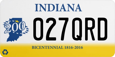 IN license plate 027QRD