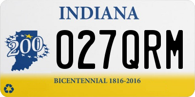 IN license plate 027QRM
