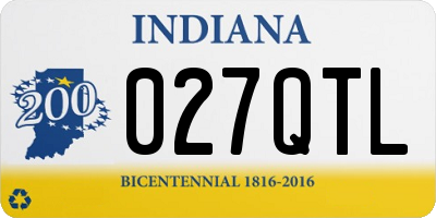 IN license plate 027QTL