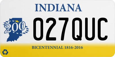 IN license plate 027QUC