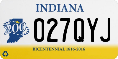 IN license plate 027QYJ