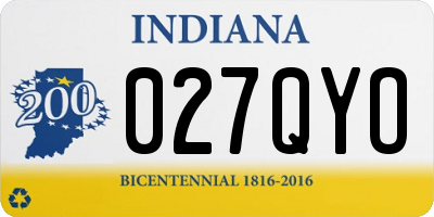 IN license plate 027QYO