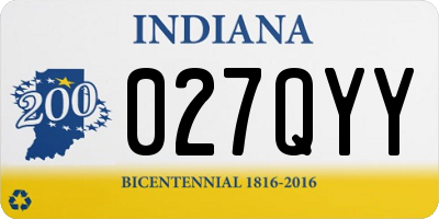 IN license plate 027QYY