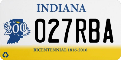 IN license plate 027RBA