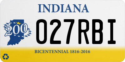 IN license plate 027RBI