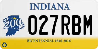 IN license plate 027RBM