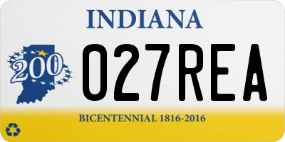 IN license plate 027REA
