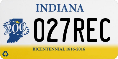 IN license plate 027REC